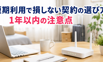短期利用で損しない契約の選び方｜1年以内の注意点