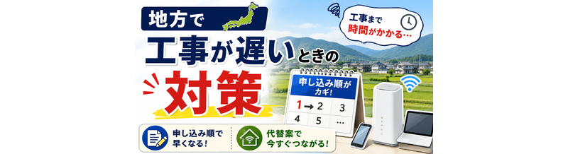 地方で工事が遅いときの対策｜申し込み順と代替案