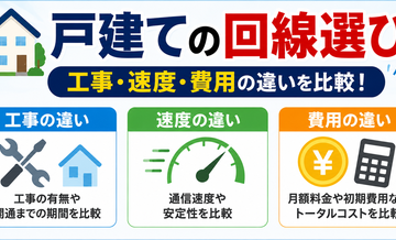 戸建ての回線選び｜工事・速度・費用の違い