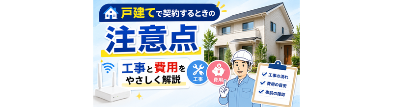 戸建てで契約するときの注意点｜工事と費用をやさしく解説
