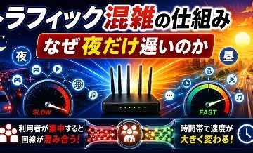 トラフィック混雑の仕組み｜なぜ夜だけ遅いのか