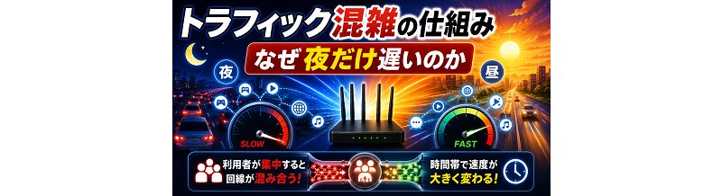 トラフィック混雑の仕組み｜なぜ夜だけ遅いのか
