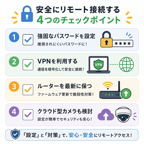 安全にリモート接続するチェックポイント