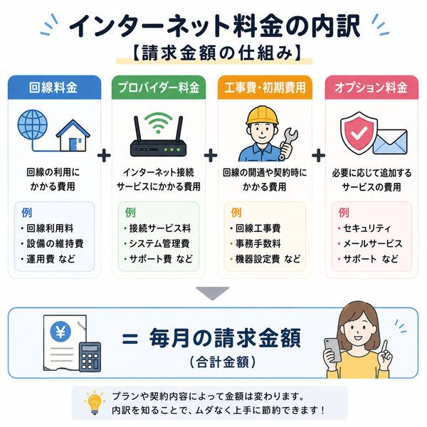 インターネット料金の内訳【請求金額の仕組み】