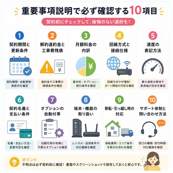 重要事項説明で必ず確認する10項目一覧
