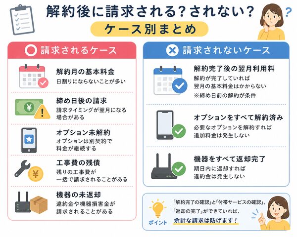 請求されるケース・されないケース比較図