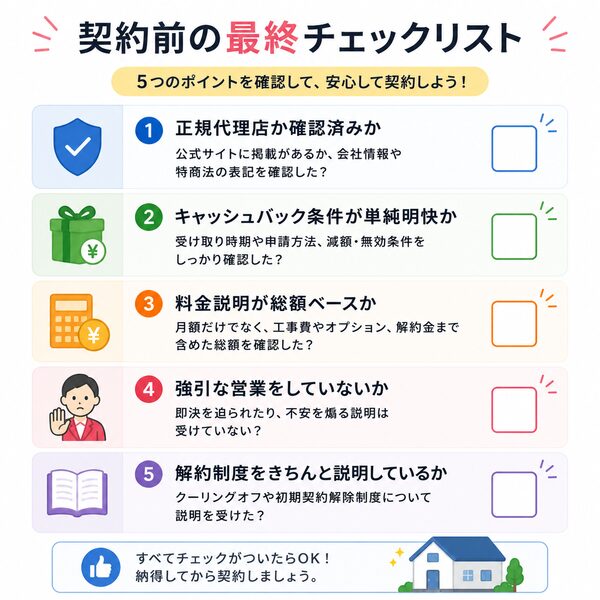 契約前の最終.チェックリスト
