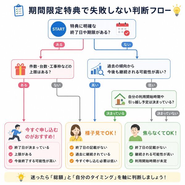 期間限定特典で失敗しない判断フロー