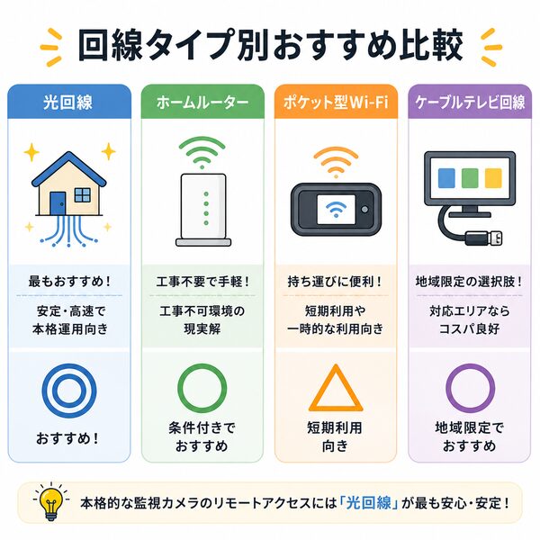 回線タイプ別おすすめ比較