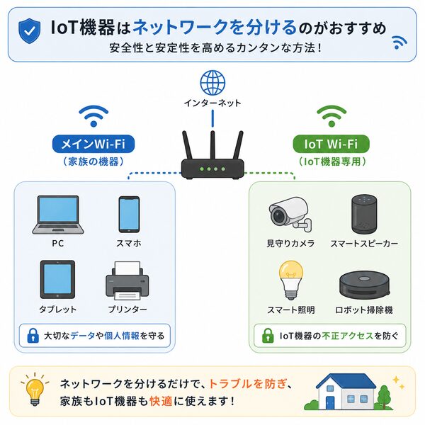 IoT機器はネットワークを分けるのがおすすめ