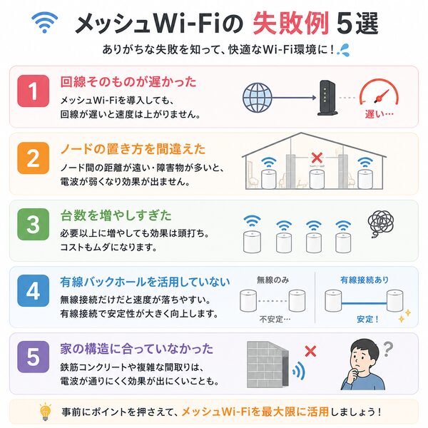 メッシュWi-Fiの失敗例5選