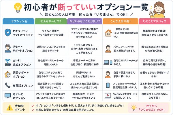 初心者向けオプション判断一覧