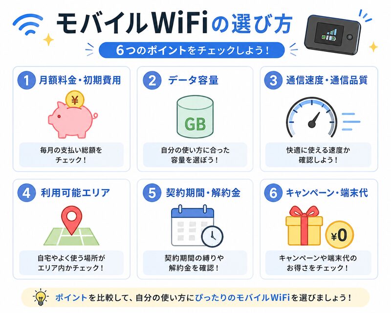 モバイルWiFiの選び方